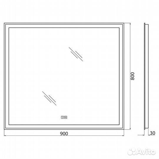 Зеркало BelBagno spc-grt-900-800-led-tch-warm