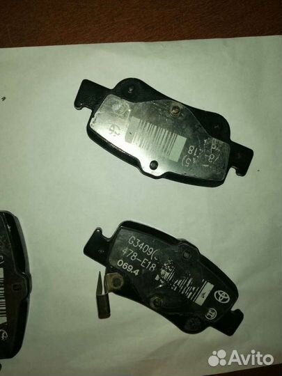 Задние колодки на toyota corolla
