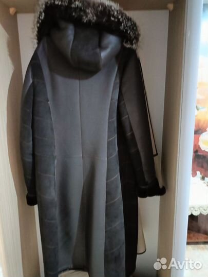 Дубленка натуральная женская кожаная размер 52-54