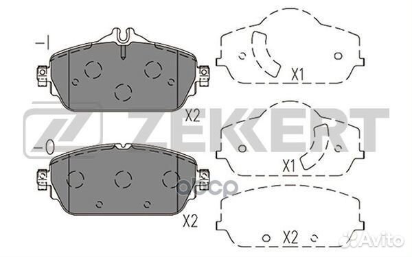 Колодки торм. диск. передн. MB C-Class (205) 13