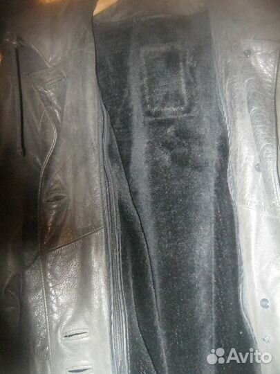 Кожаное пальто