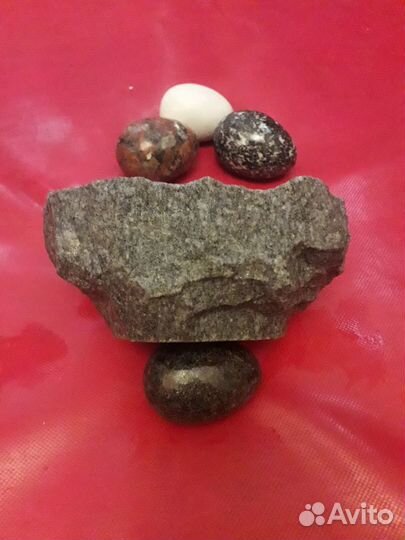 Тарелки и яйца из камня, ручная работа, новые