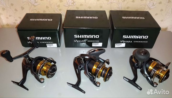 Катушка shimano sahara 3000DH/4000XG/5000XG