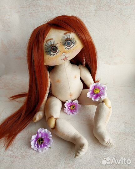 Текстильная шарнирная Кукла