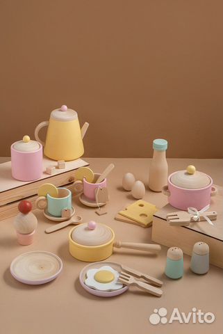 Деревянная посудка игровая kookoonek