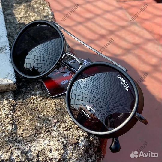 Винтажные круглые ретро очки Carrera унисекс