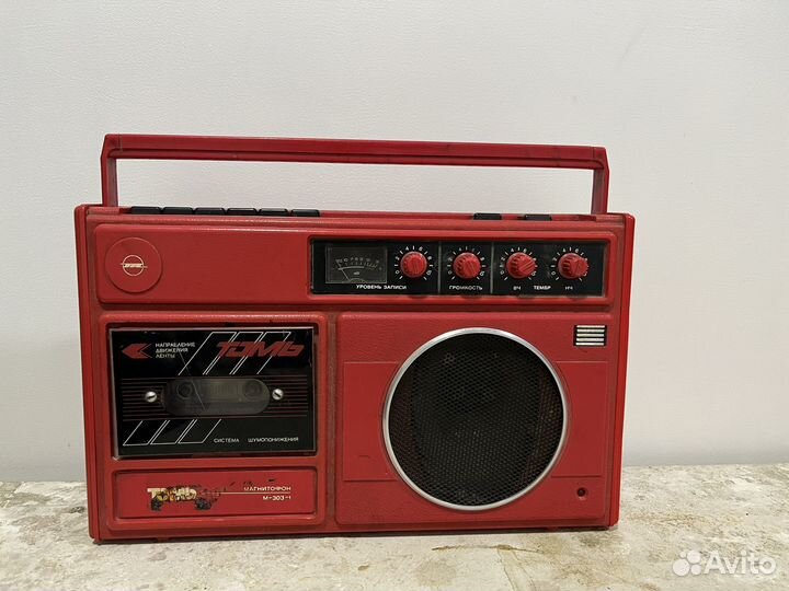 Кассетный магнитофон томь-303-1