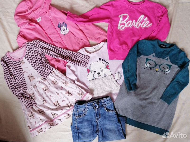 Детские вещи пакетом для девочек 110 см