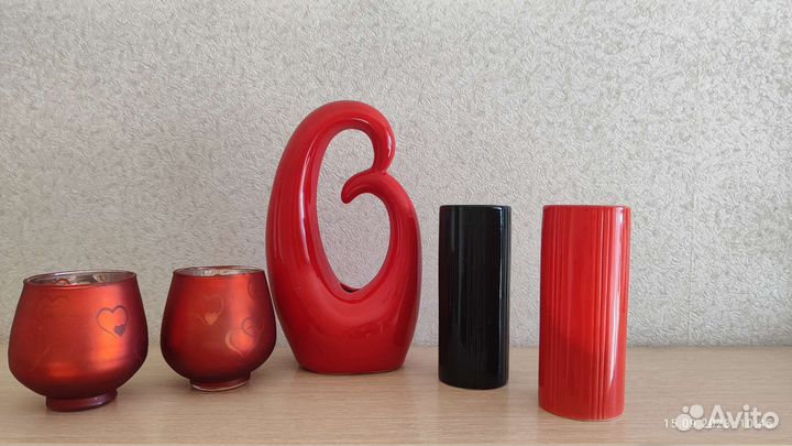 Декоративные вазы + подсвечники набором