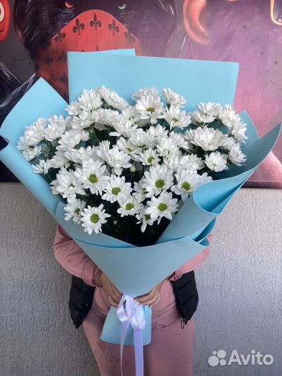 Букет из белых ромашек гигант