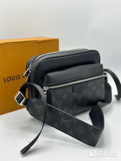 Сумка louis vuitton натуральная кожа через плечо