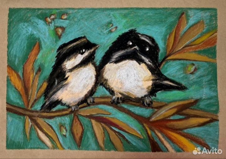 Рисунки масляной пастелью