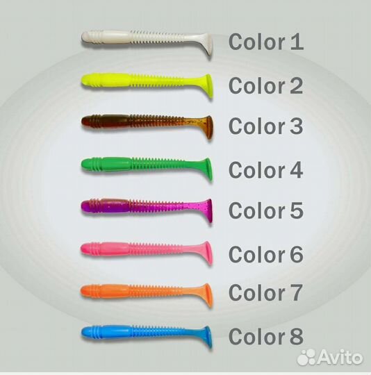 Силиконовые приманки виброхвост GUM Keed в ассорт