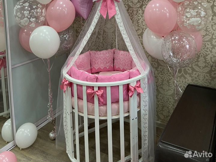 Детская кроватка трансформер с маятником 6 в 1