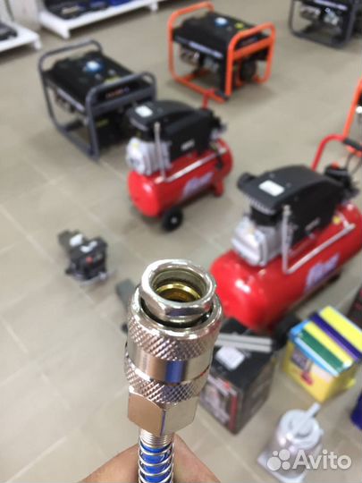 Шланг PU спиральный 10м*8мм*5мм с быстросъемами МА