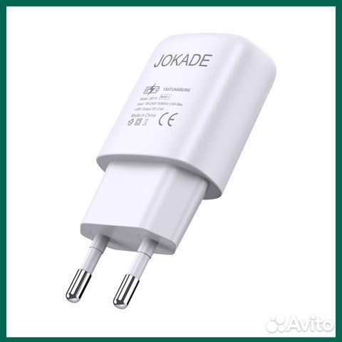 Сзу jokade JB015 1*USB 3A fast charge White