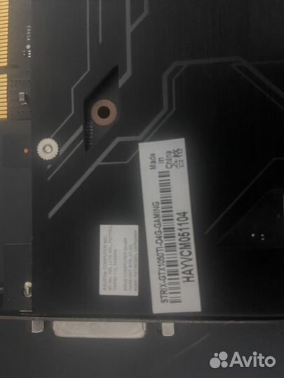 Видеокарта gtx 1050 ti 4gb asus strix