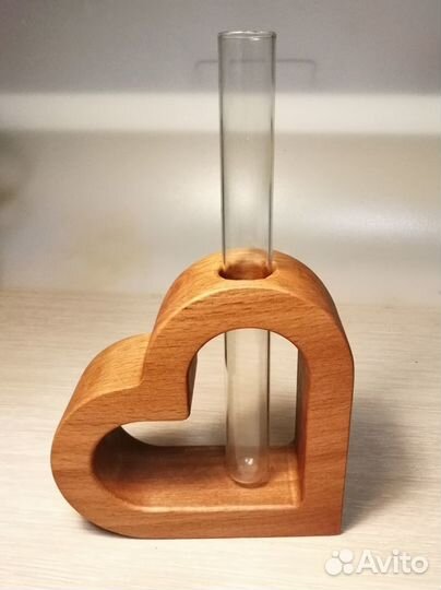 Ваза-пробирка Сердце