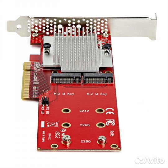 Адаптер StarTech x8 PCI Express Dual M.2 PCIe SSD