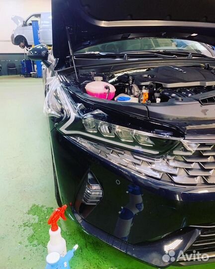 Бронирование фар пленкой