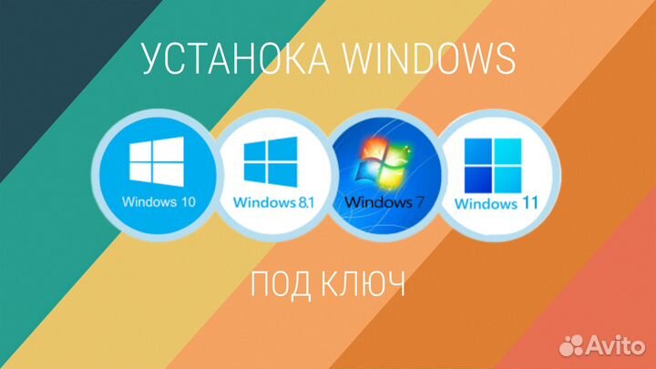 Установка Windows 7, 8.1, 10, 11 под ключ