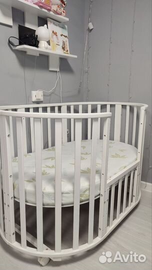 Детская кроватка трансформер с маятником