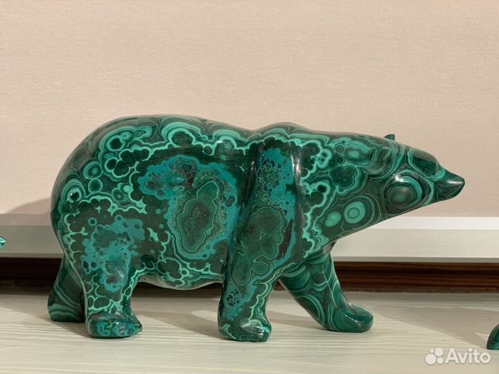 Фигурки из малахита «Медведь»