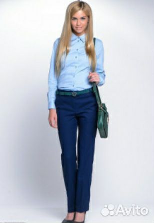 Классические женские синие брюки Baon,р.50