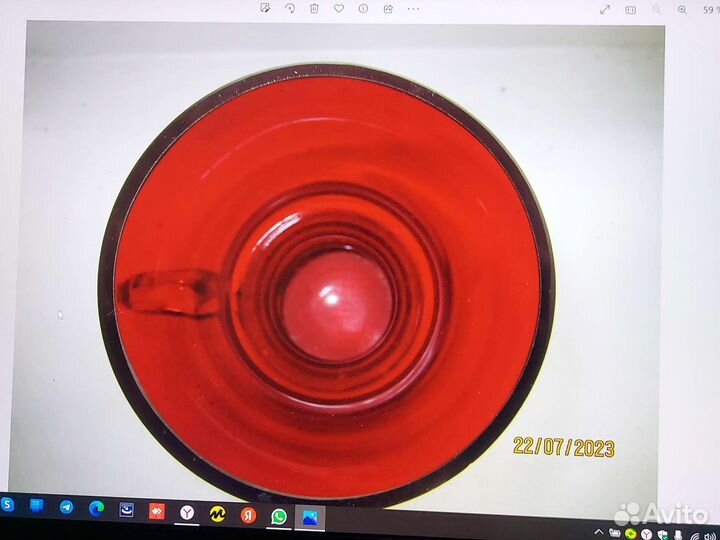 Ваза цветное стекло СССР