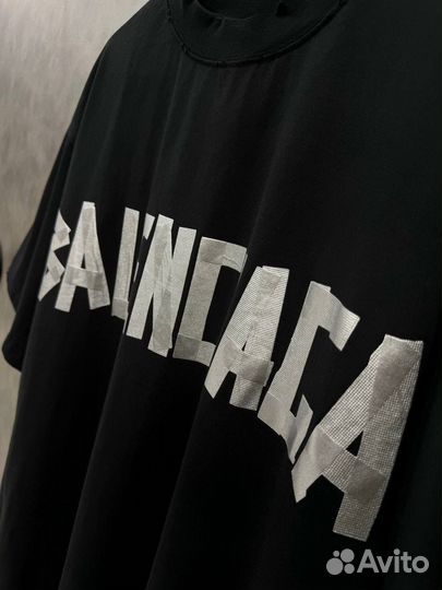 Футболка Balenciaga оверсайз топовый принт (Хит)