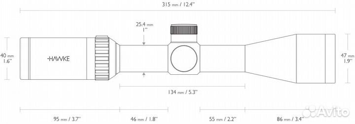 Прицел Hawke Vantage IR 3-9x40 Mil-Dot с под 14221