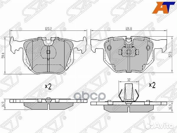 Колодки тормозные зад BMW X5 E70/X5 F15/X6 E71