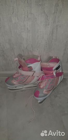 Коньки детские раздвижные размер 33-34