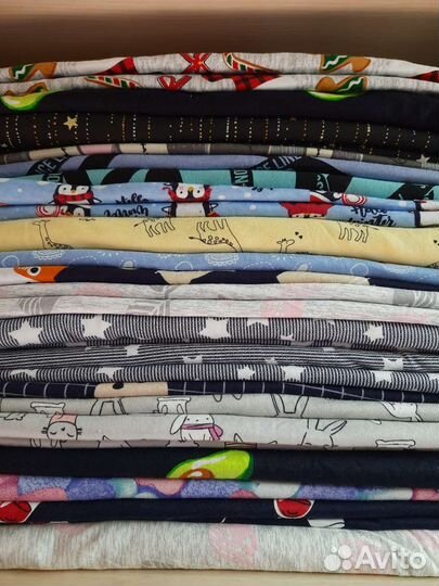 Кулирка крупным лоскутом набивка и однотон на вес