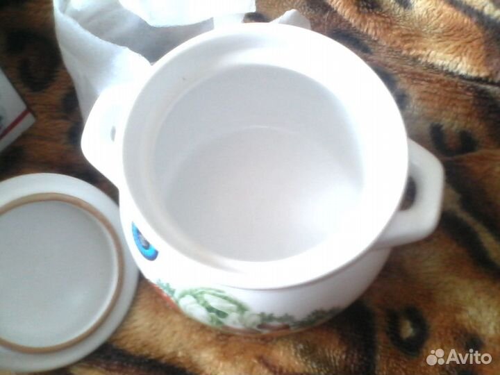 Кастрюля горшок, керамическая газ, 1л