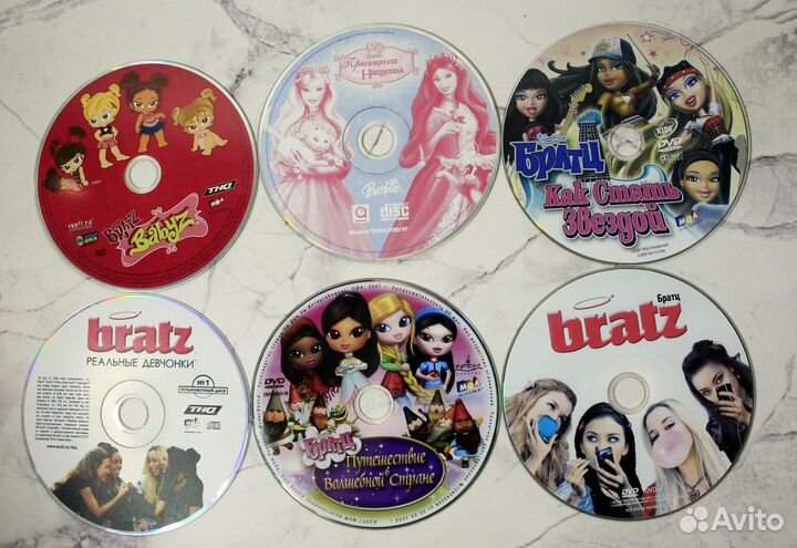 Диски без коробок барби братц barbie bratz