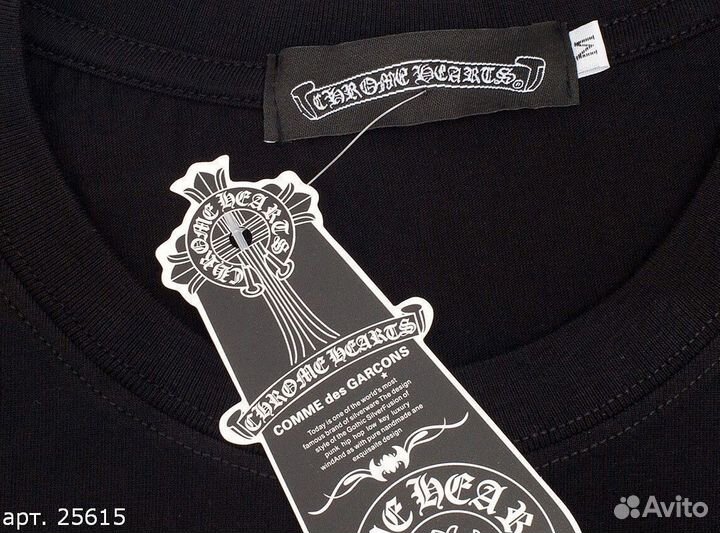 Футболка Chrome Hearts gold tooth Чёрная