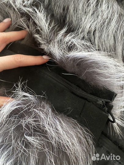 Шуба чернобурка