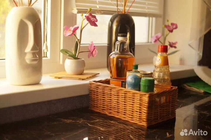 Плетёная корзина /короб для хранения прямоугольный