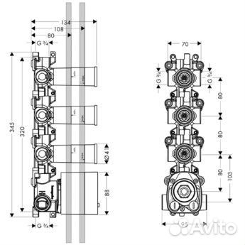 Скрытая часть Axor 10750180