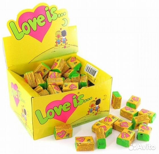 Жевательная резинка love is кокос - ананас