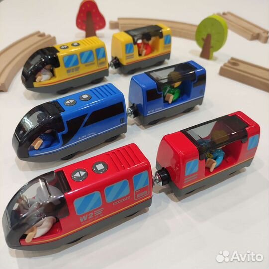 Поезд со звуком на батарейках для дороги Икеа