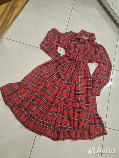 Платье в клетку 44 46
