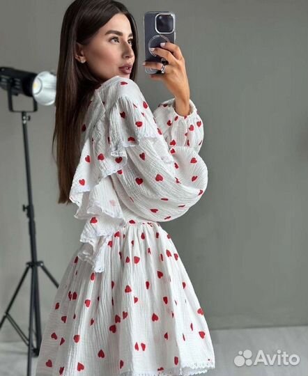 Костюм из муслина с юбкой женский