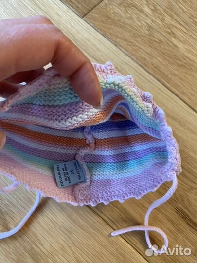 Шапка для девочки демисезонная 42 хлопок