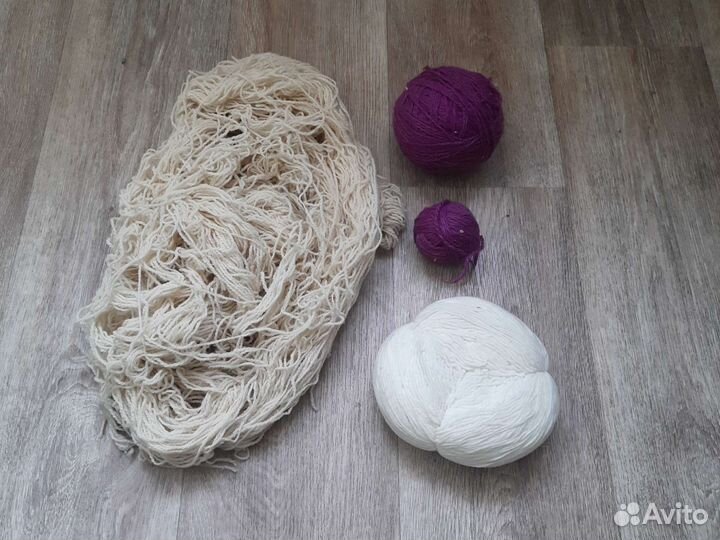 Пряжа шерстяная и акриловая
