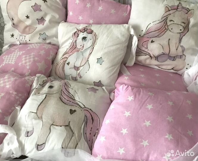 Бортики подушки в детскую кроватку