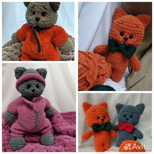 Мягкие игрушки -пухлые коты