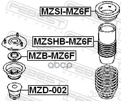 Пыльник переднего амортизатора mzshbmz6F Febest