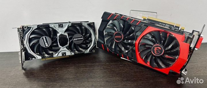 Видеокарты игровые 2 штуки на запчасти